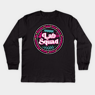 Pink Retro Lab Squad 2024 Kids Long Sleeve T-Shirt